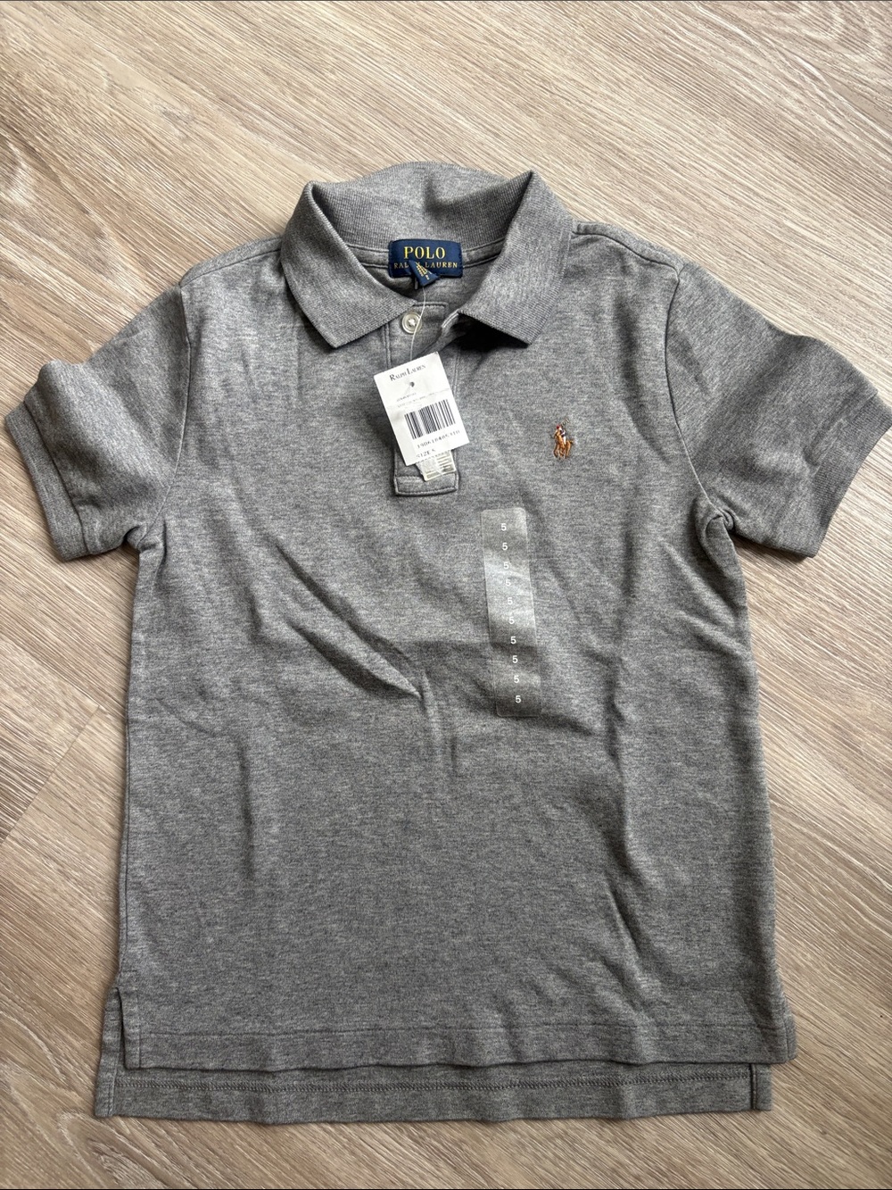 Ralph Lauren Gray Boys' Polo Shirt with Embroidered Pony
